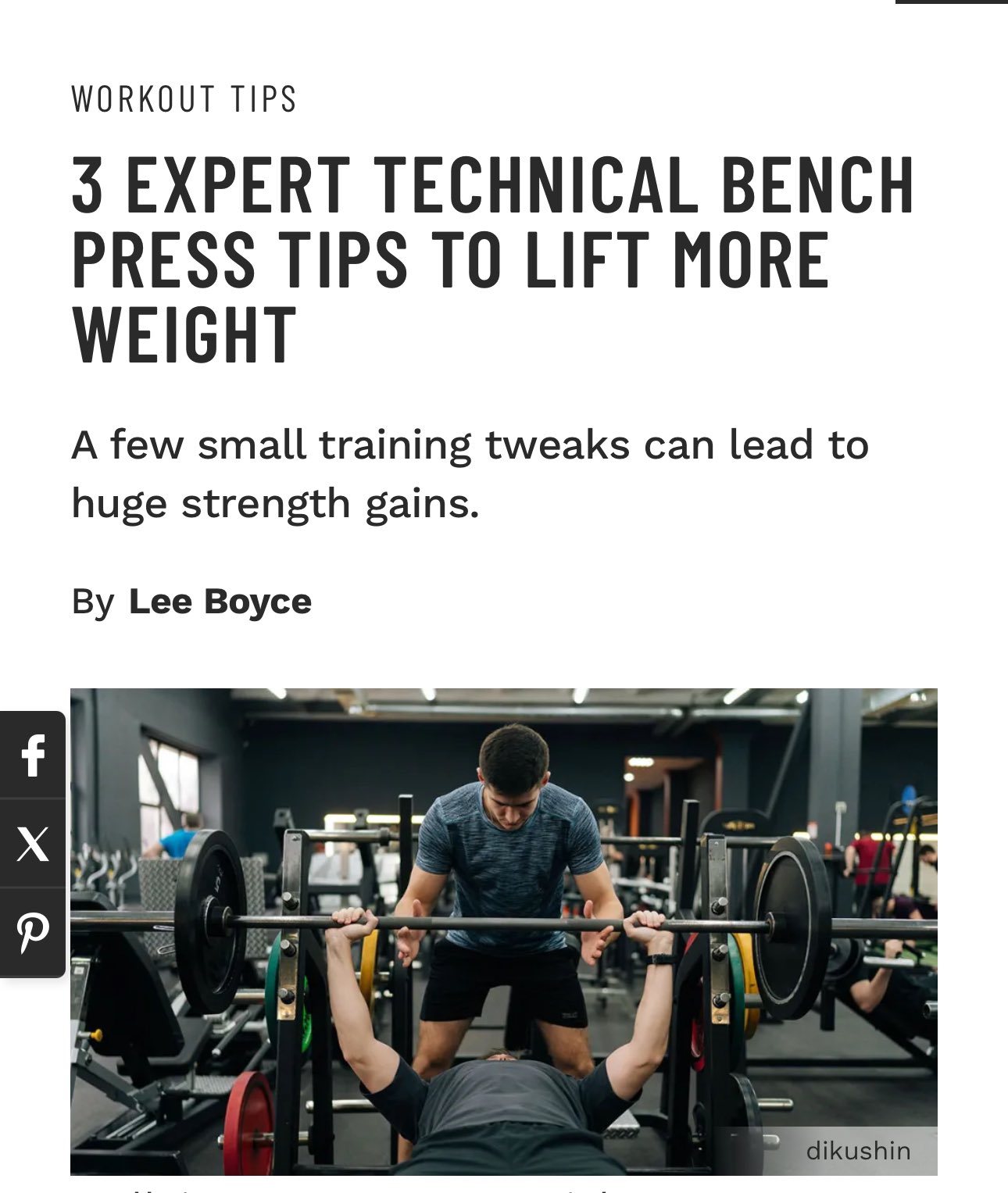 Bench press workout for strength hotsell