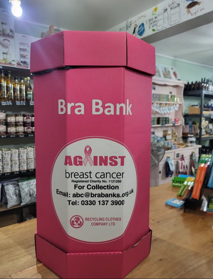 colcheco's tweet photo. Introducing our new bra bank!

Now you can donate your unworn and unwanted bras knowing they will all be reused/ recycled whilst helping to raise vital funds for cancer research!

#colchester #essex #colchesteressex #layerroad https://t.co/sGs6zgrj8N