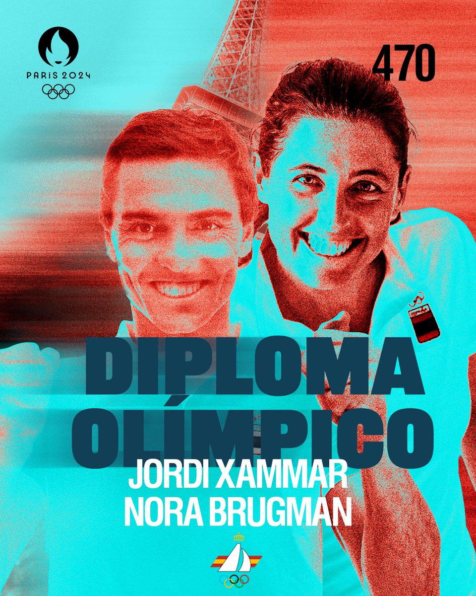 oficial_rfev's tweet photo. #Marseille2024 #Paris2024
🔴Durísima Medal Race con viento marginal en #470Mx, con Diploma Olímpico, 4º puesto, para Xammar y Brugman tras un gran esfuerzo de todo el equipo. https://t.co/ddyQN7fVOZ