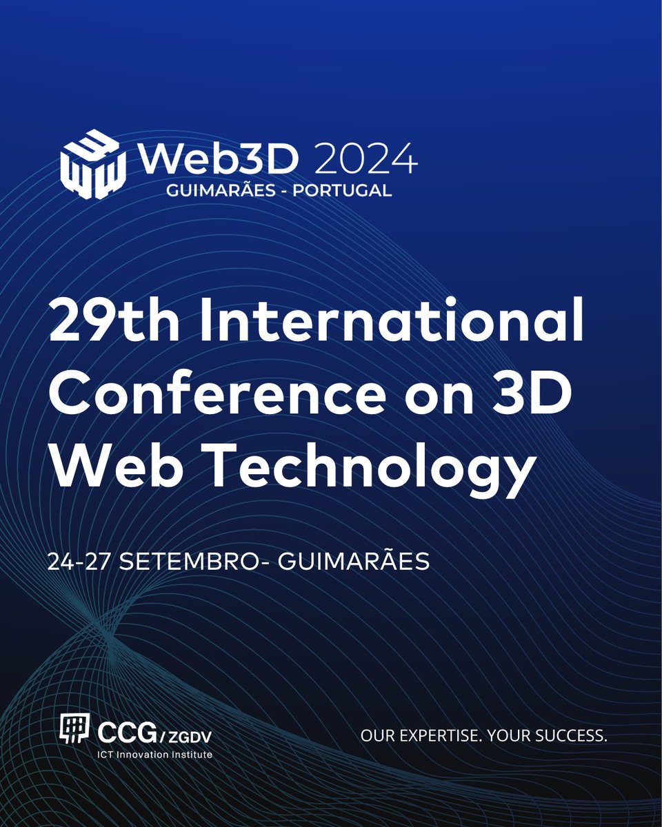 CCG_ZGDV's tweet image. 𝐓𝐡𝐞 𝐖𝐄𝐁𝟑𝐃 𝐢𝐬 𝐚𝐥𝐦𝐨𝐬𝐭 𝐡𝐞𝐫𝐞!

Guimarães will host the 29th edition of WEB3D next September. This event will feature experts in different areas related to metaverse technologies, 3D content and virtual, augmented, and mixed reality.