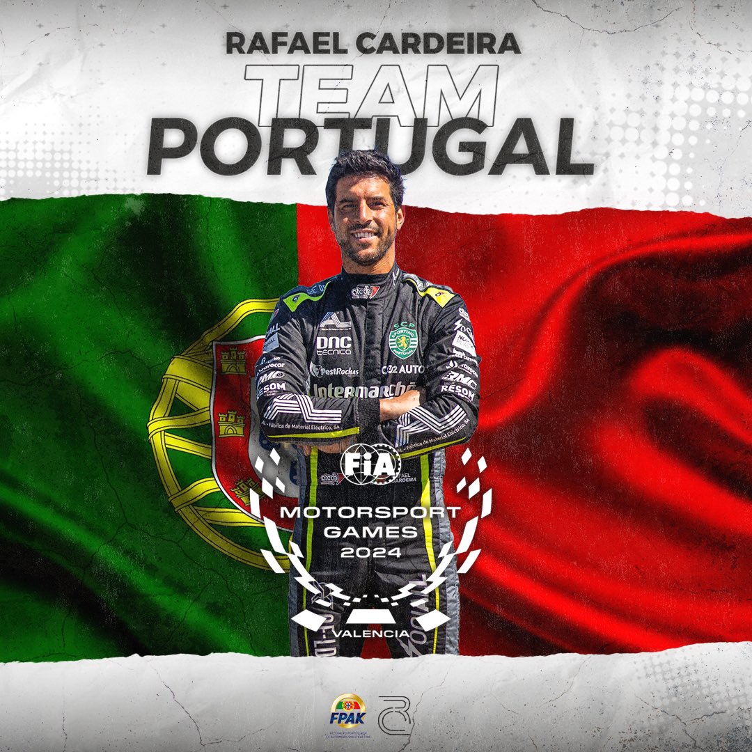 É com imenso orgulho que anuncio que irei representar 𝗣𝗢𝗥𝗧𝗨𝗚𝗔𝗟 nos 𝗙𝗜𝗔 𝗠𝗢𝗧𝗢𝗥𝗦𝗣𝗢𝗥𝗧 𝗚𝗔𝗠𝗘𝗦 2024, conhecidos como os Jogos Olímpicos do desporto automóvel 🇵🇹

Conto com o vosso apoio! 🫶

#RafaelCardeira