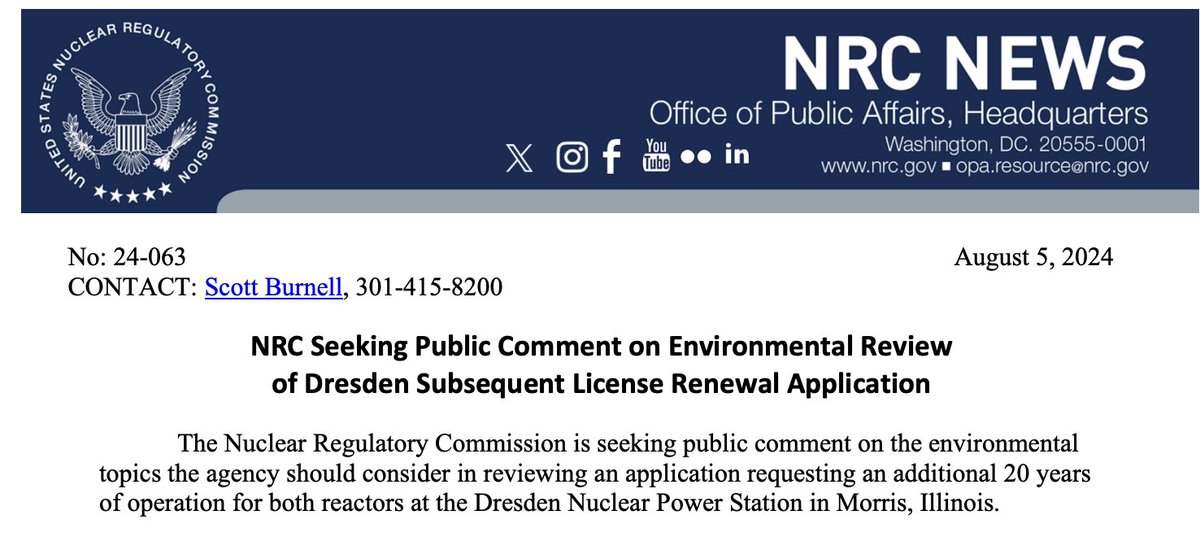 NotCommission's tweet image. It should be renewed in-order to gain other 20 years of clean reliable and safe energy.
nrc.gov/cdn/doc-collec…
