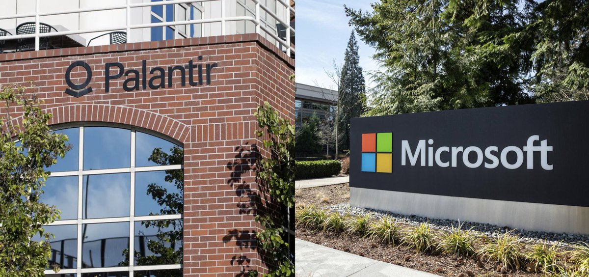 JUST IN: PALANTIR $PLTR AND MICROSOFT $MSFT ADVANCE THEIR PARTNERSHIP

Microsoft will leverage Palantir to expand AI and LLM capabilities to the 🇺🇸 Military and Defense/Intelligence Community