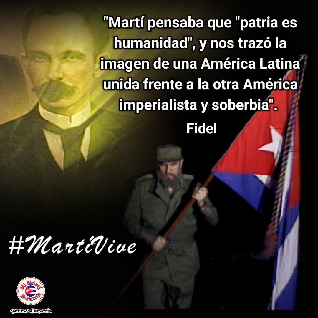 A él le debo en realidad mis sentimientos patrióticos y el concepto profundo de que Patria es humanidad. La audacia, la belleza, el valor y la ética de su pensamiento me ayudaron a convertirme en lo que creo que soy: un revolucionario», narraría #FidelPorSiempe . #Bayamo