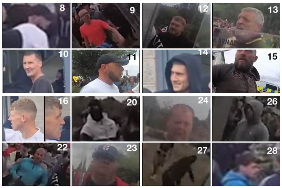 These are the photos of the #FarageThugs who were at the Rotherham hotel which was set alight &amp; the fire escapes blocked

If you know any of them please provide names to the police to take out as much of the trash as possible

#FarageRiots #FarRightThugs
