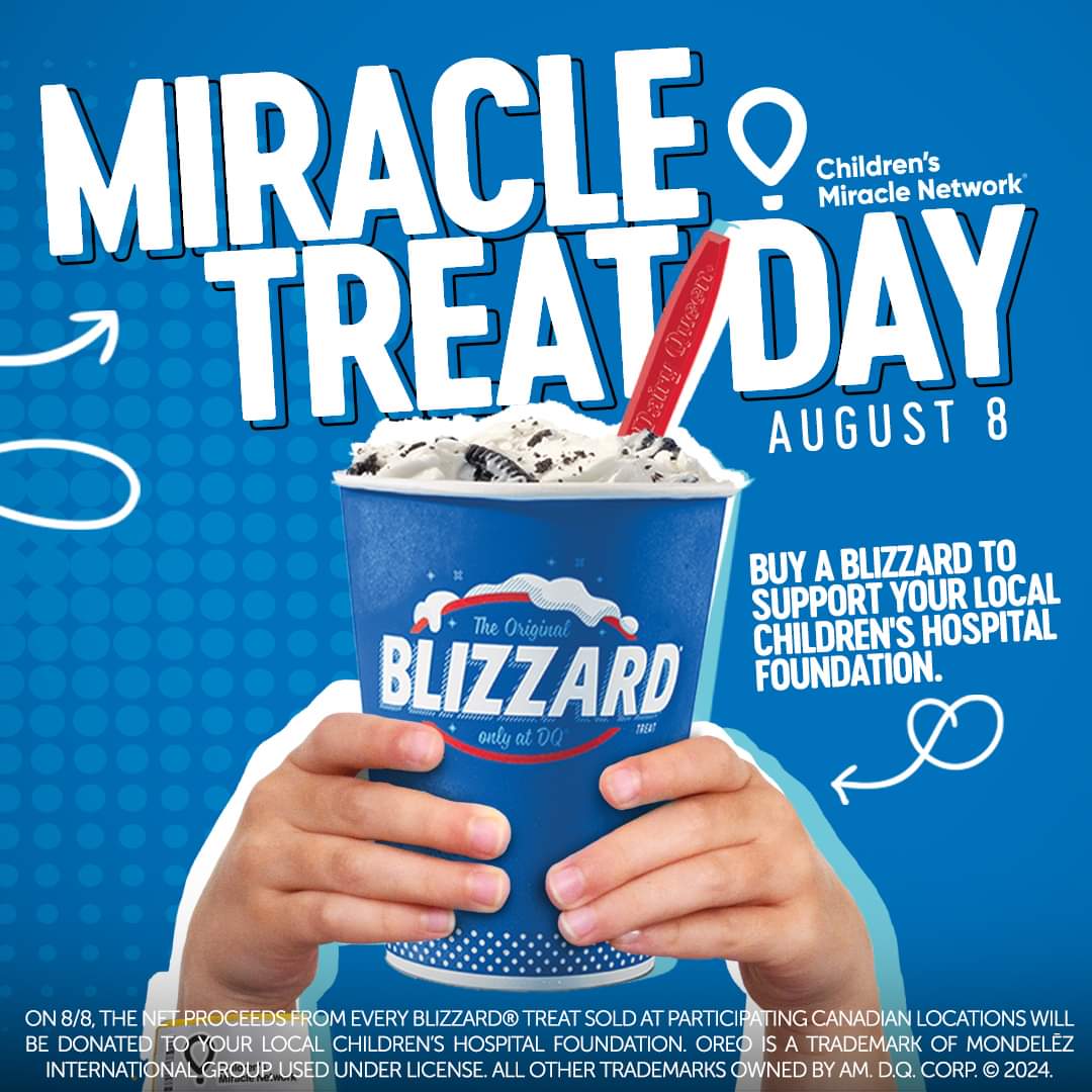 Make a difference today! #MiracleTreatDay <a href="/DairyQueen/">Dairy Queen</a> <a href="/miracletreatday/">Miracle Treat Day</a>