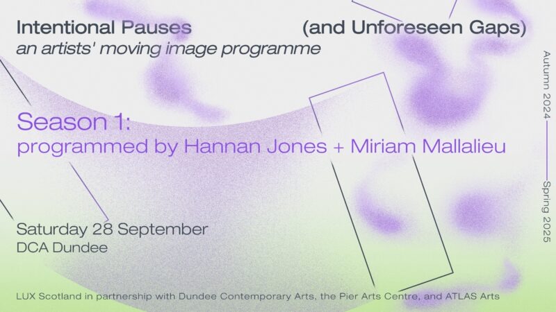📢Intentional Pauses (and Unforeseen Gaps) | Season 1📢
Programmed by Hannan Jones + Miriam Mallalieu

"Never assume or pretend to understand anything. We all know you don’t, just like we don’t."

🗓️Sat 28 September
📍<a href="/DCAdundee/">DCA</a>
🎟️Free

tinyurl.com/kvxdtjjm