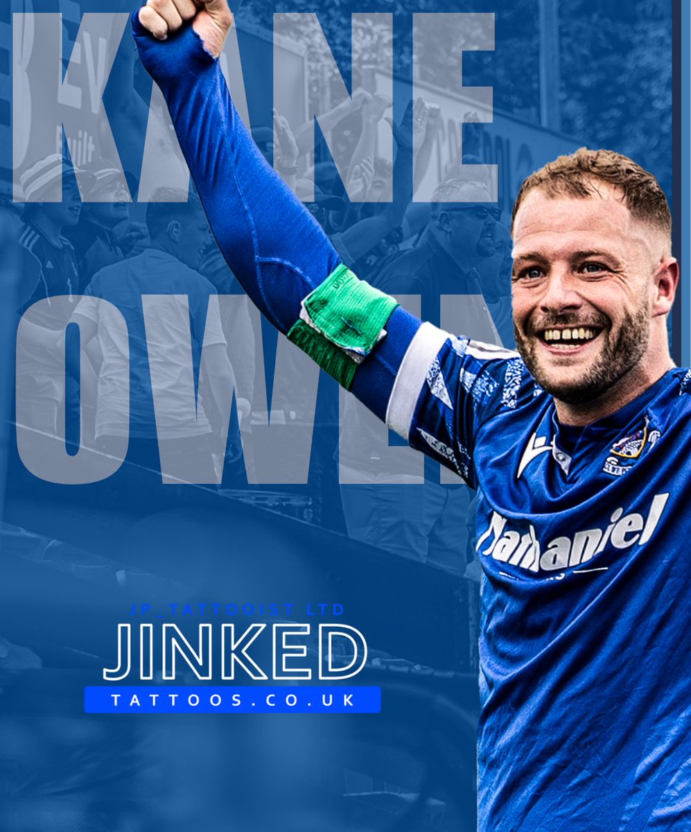 Thanks to Jinked Tattoos for sponsoring Kane Owen for the upcoming season. 🤝

We still have player sponsorship availabilities left, email wayneandersonpenybontfc@yahoo.com for more info.

jinkedtattoos.co.uk | #WeArePenybont