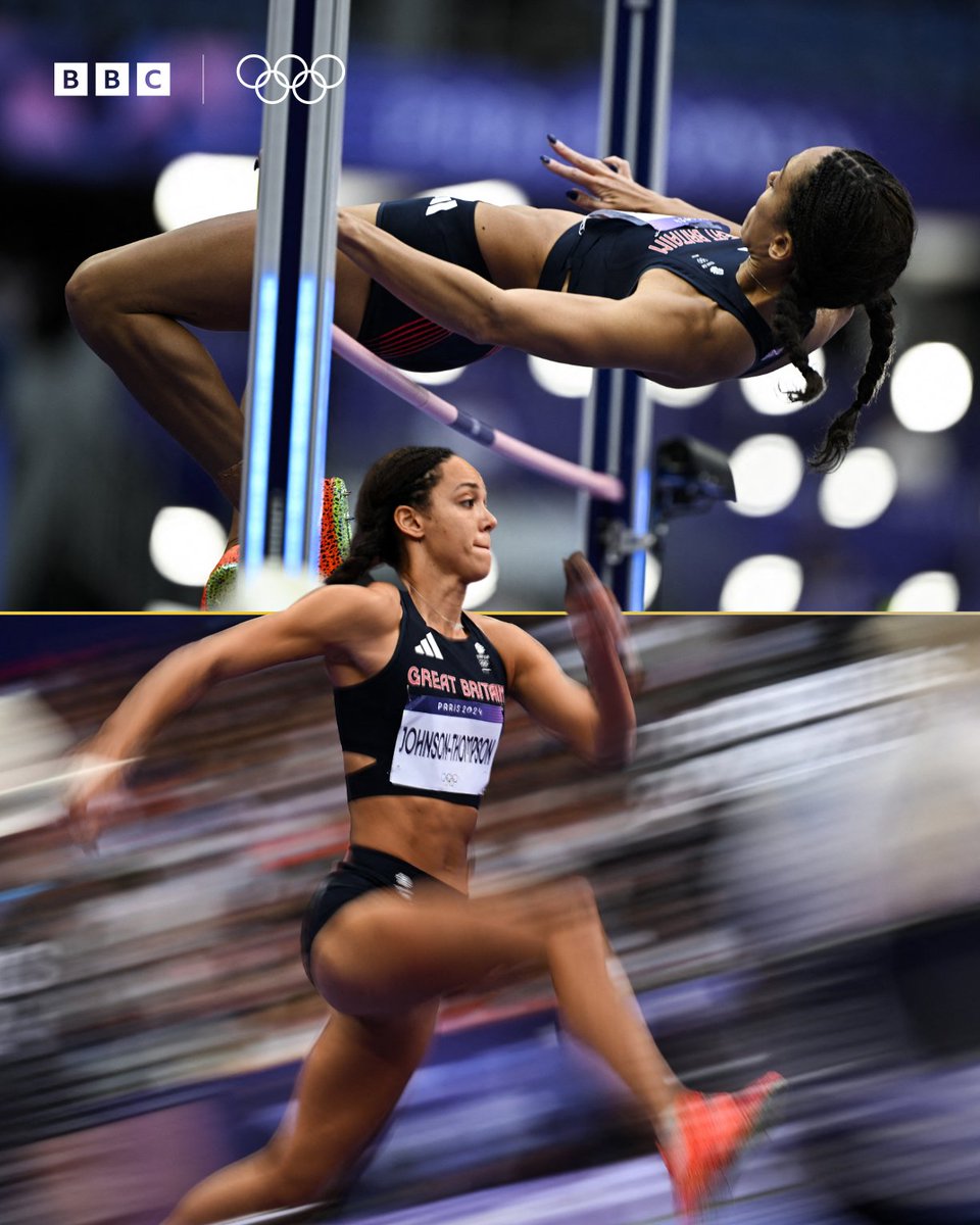 She's cleared 1.92 – her best jump for five years! 👏

Katarina Johnson-Thompson is leading the heptathlon after two events.

#bbcolympics #Paris2024 #Olympics