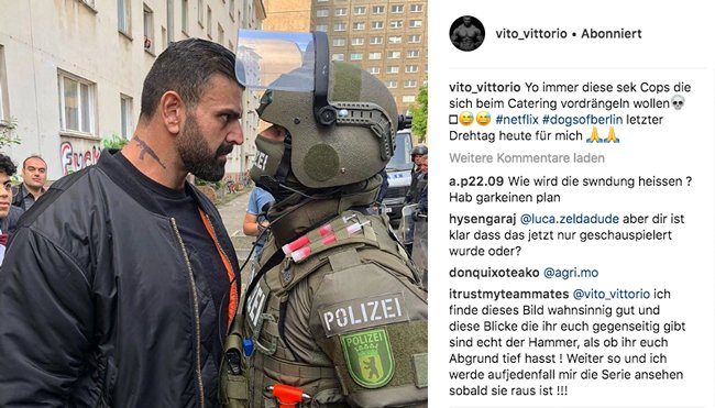 derproof's tweet image. Das Bild ist ein Garant für #afdmachtdumm . Dreharbeiten von #dogsofberlin und damals von AfD Politikern als aufmüpfige Flüchtlingspropaganda genutzt. Damals ist 2018-2020. Also Dummheit ist immernoch auf einem hohen Level bei euch.