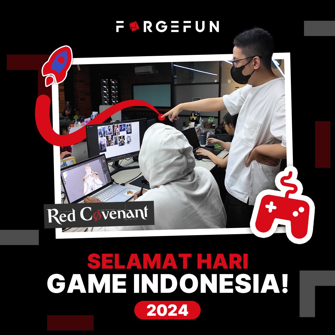 forge_fun's tweet photo. ✨ Behind-the-Scenes Magic at Forge Fun! ✨

At Forge Fun, every day is Game Day, but today we’re celebrating in style! 🎉 Whether you’re a casual gamer or a hardcore enthusiast, today is all about the love of gaming.
#ForgeFun #GameDevelopment #harigameindonesia https://t.co/VipSOG4vr4