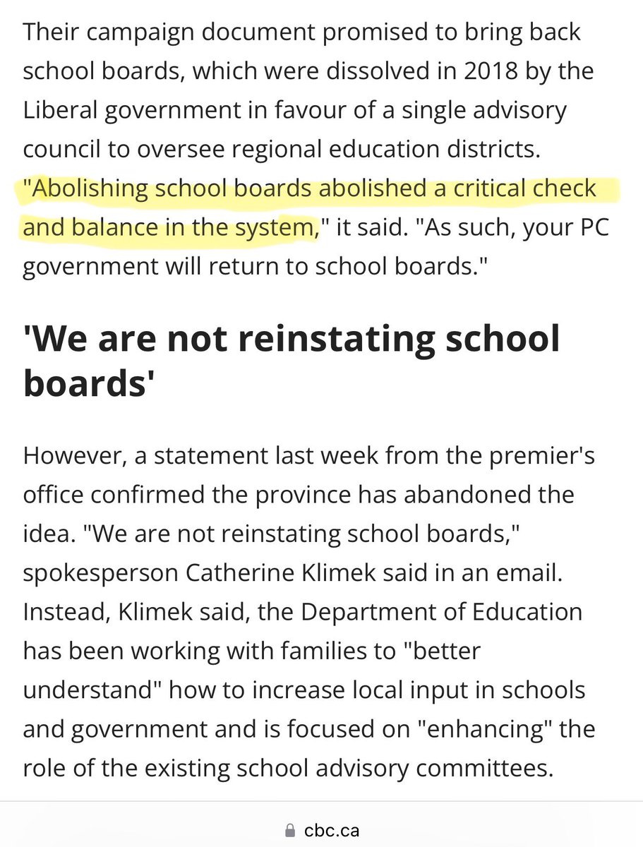 After a scathing <a href="/OAG_NS/">NS Auditor General</a> indictment of growing violence, an admitted lack of checks and balances at <a href="/nseducation/">NS Education and Early Childhood Development</a>, and despite a $140 million-plus surplus, <a href="/nsgov/">Nova Scotia Gov.</a> reverses course and decides school boards will not be reinstated.

Hey <a href="/TimHoustonNS/">Tim Houston</a>, WTF is wrong with you?
