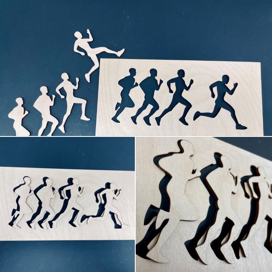 Swordfish_Works's tweet photo. Inspired by the @Olympics ... Our running man lasercut from Birchwood Ply, sprinting into action &amp; making shadows.
Keep the medals coming Team GB!
#Olympics2024  #Olympics #Olympics2024Paris  #running  #birchwoodply #lasercutting #lasercuttingwood #londonlasercutters #shoreditch https://t.co/rdP7bbL0A6