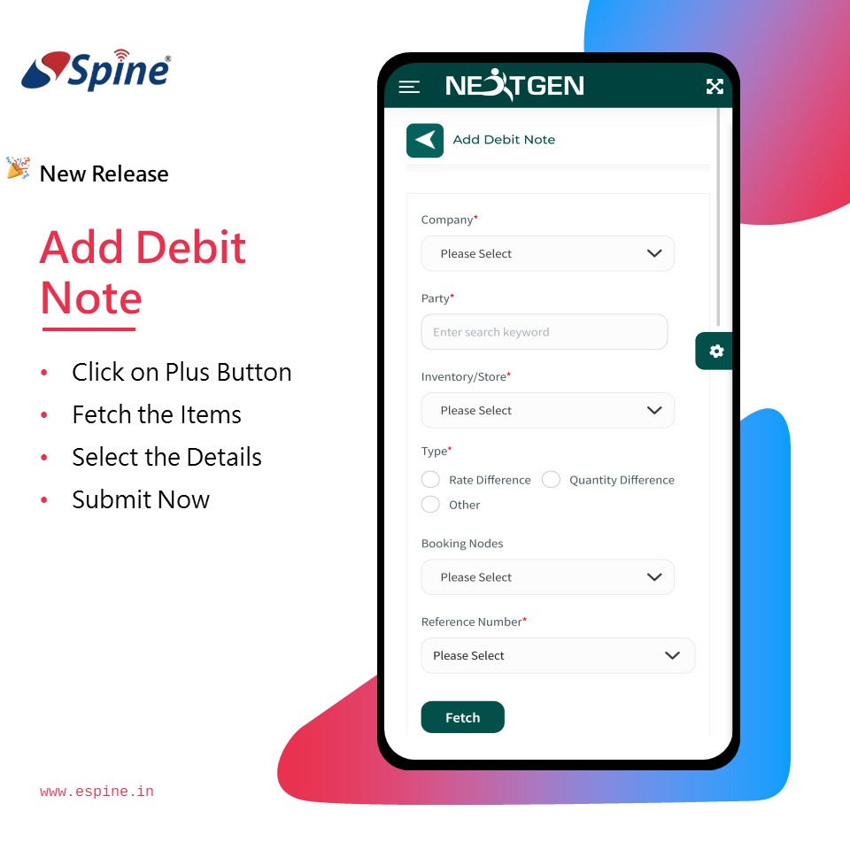 SpineBMS's tweet image. Explore SpineNEXTGEN ERP&apos;s Debit Note creation: simple steps, sleek interface, and easy to use!

Link: espine.in

#SpineNEXTGEN #ERP #Finance #DebitNote #AccountingMadeEasy #pharmaceutical #earthquake #Zerodha