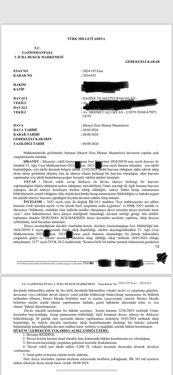 avmaliozcan's tweet photo. Dava açmadan ya da icra takibi başlatmadan evvel idareye başvuru zorunluluğu bulunan hallerde CİMER üzerinden yapılan başvurunun yeterli olduğuna dair mahkeme kararı. https://t.co/2J0Iun9CZx