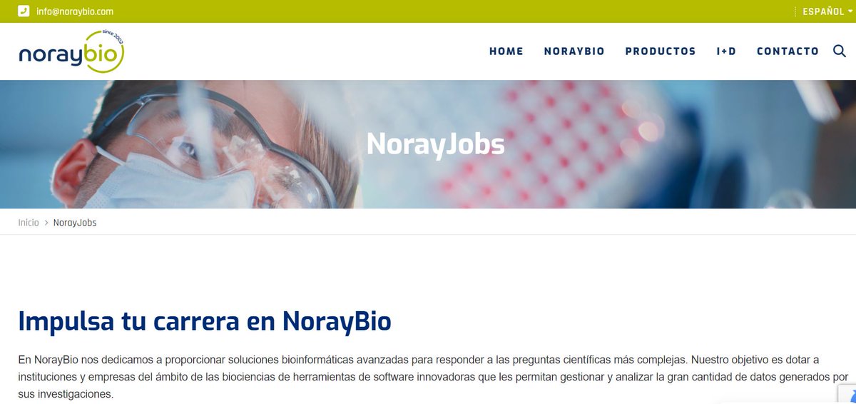 🆕 ¡En <a href="/NorayBio/">NorayBio</a> estrenamos sección de #empleo en nuestra web! 

¿Quieres descubrir “𝗡𝗼𝗿𝗮𝘆𝗝𝗼𝗯𝘀”? 

Accede aquí: noraybio.com/norayjobs/

¡Te esperamos! 

#trabajo #OportunidadLaboral 
#software #programación #bioinformática #biotecnología #biociencias #tecnología
#DEI