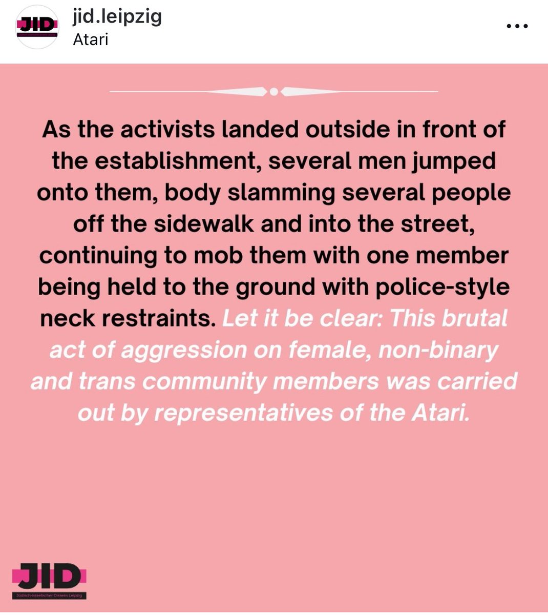 derJamesJackson's tweet photo. Statement by the activists of Jewish Israeli Dissenz https://t.co/jYt9JDGmdt