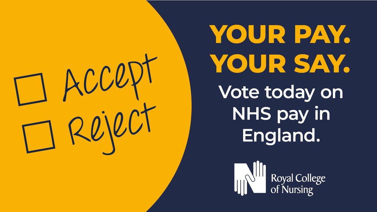 theRCN's tweet image. The consultation on the 2024/25 pay award for the NHS in England is open. 

Have your say now with just a few clicks: bit.ly/4cfMDDX