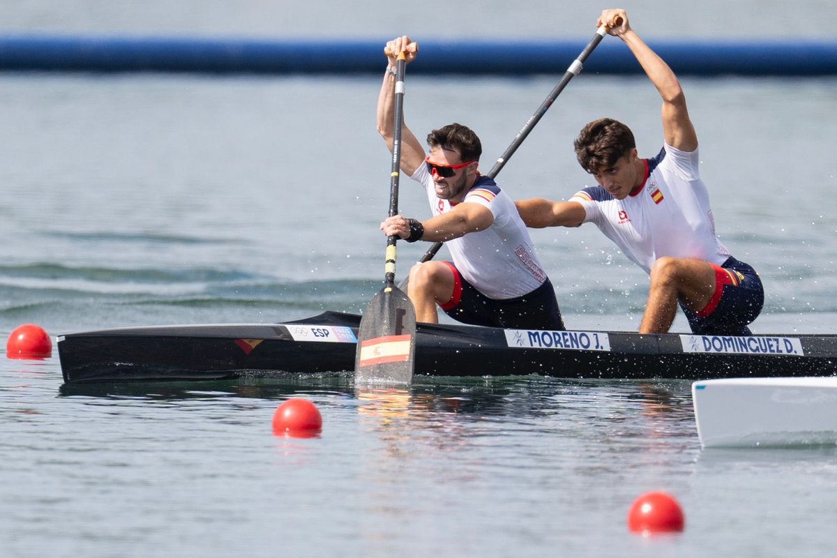 🛶Piragüismo l #JuegosOlímpicos 

Joan Antoni Moreno y Diego Domínguez🇪🇸 🥉MEDALLA DE BRONCCEEEEEE EN C2-500🥉

🔸Que buena carrera de los españoles, debutantes en unos JJOO, la primera del piragüismo en París ¡VAMOS! #París2024