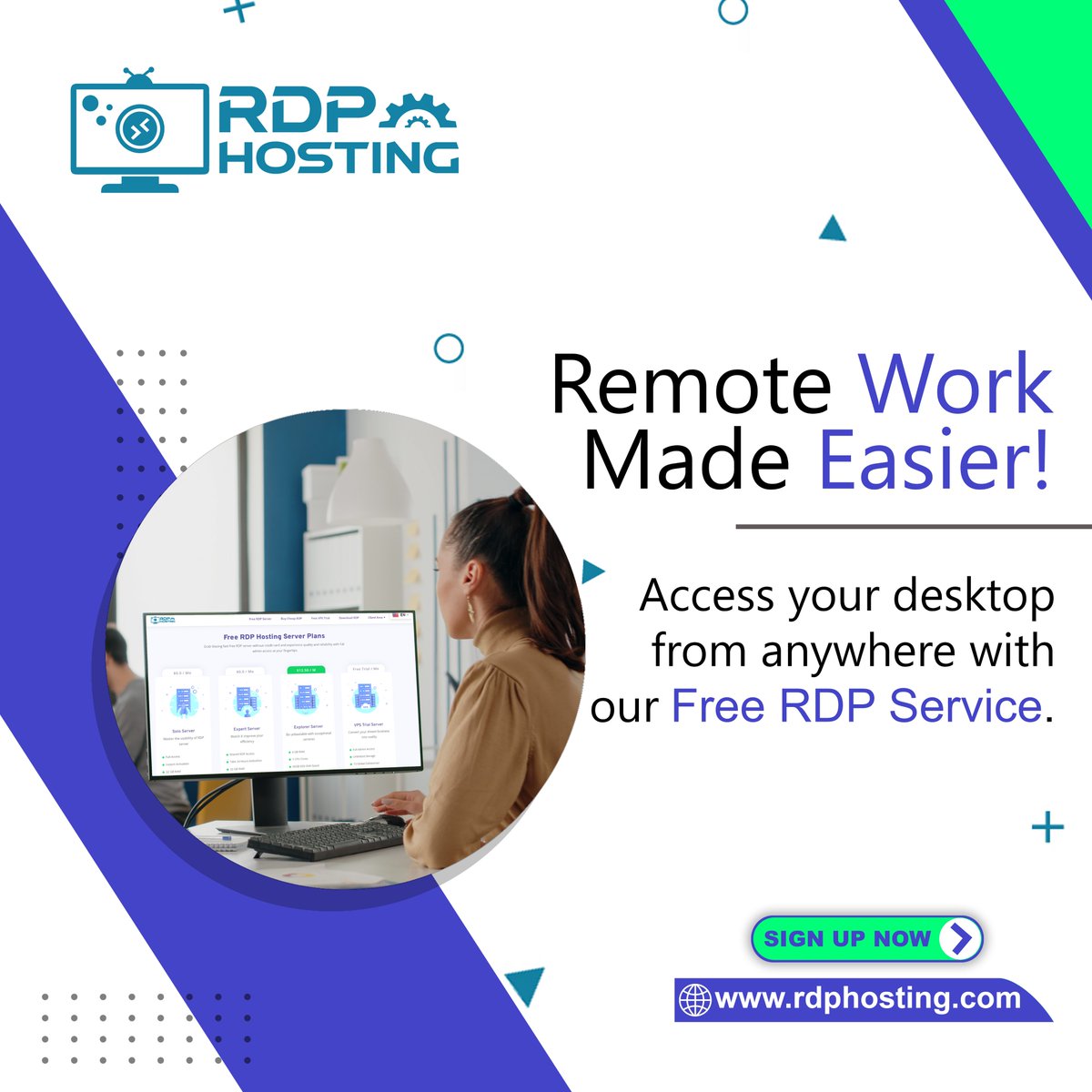 RdpHosting's tweet photo. 😍Remote work made easier! Access your desktop from anywhere with our ❤️free RDP service.
Try it now at RDPHostings!👇
Grab the deal- https://t.co/FU3mwx5rK5
#RemoteWork #FreeRDP #Productivity https://t.co/QOU5FH75gd