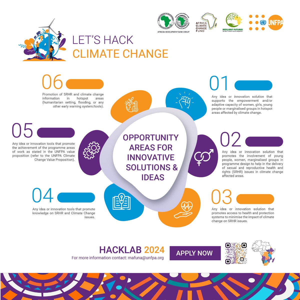 UNFPAMadagascar's tweet photo. Whether you are passionate about clean technology or community resilience, there is a spot for your innovative ideas. Submit your proposal NOW!! Submit your application here: https://t.co/gFfpWndX2v

#HackChange #ClimateHacks #Opportunity #YouthOpportunity #Business #Innovators https://t.co/jFjEFKQcJX