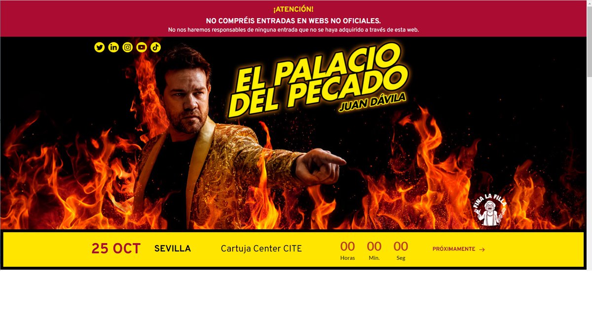 AdRi3k's tweet photo. ¿¿¿@JuanDavilaActor Como puede ser que en tu web todavia salga proximamente la venta de entradas y en la plataforma de venta ya no haya existencias??? https://t.co/wCDsdds1Z8