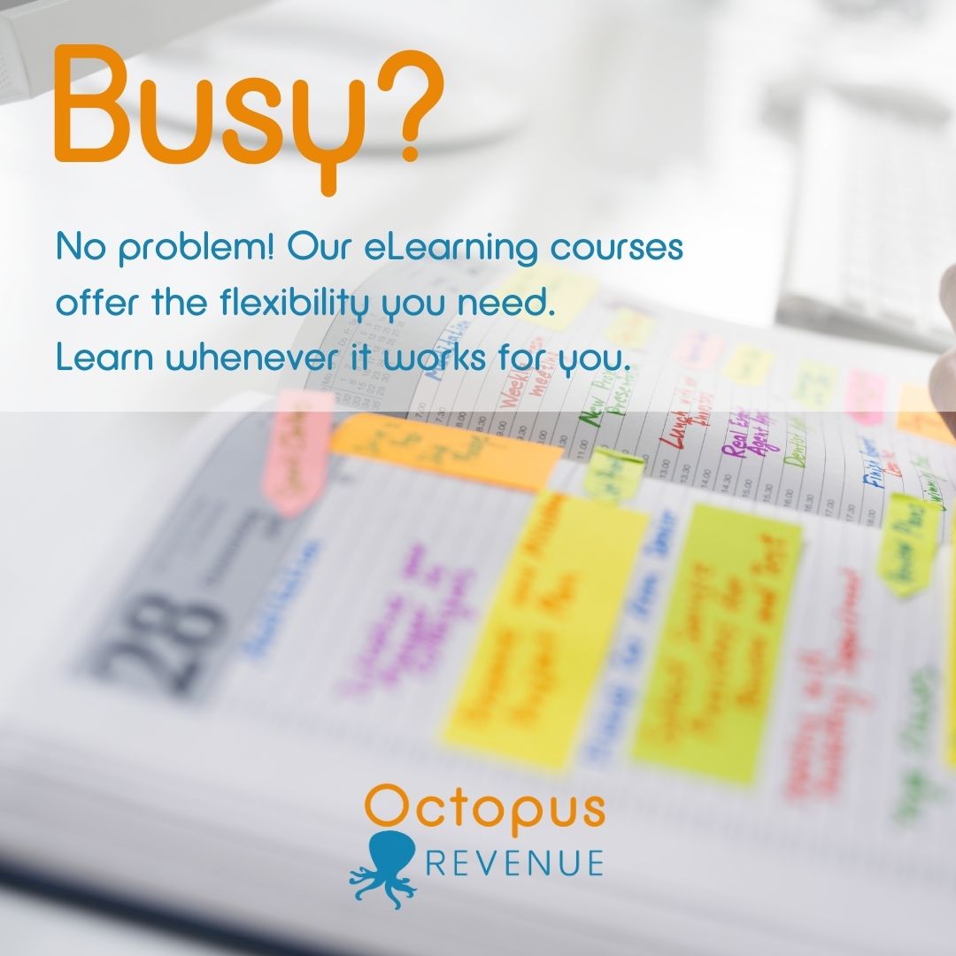 octopusrevenue's tweet image. Busy schedule? No problem! Our online revenue management courses offer the flexibility you need. Learn at your own pace, whenever it works for you. #convenientlearning #flexibletraining #octopusrevenue