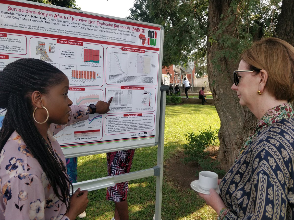 Melita Gordon (@melitagordon5) on Twitter photo An honour and a thrill for Agness Lakudzala and Dr Esmelda Chirwa to present their PhD work on #iNTS #Salmonella to the icon that is Julia Gillard, Chair of Wellcome and former PM of Australia <a href="/MLW_Programme/">Malawi Liverpool Wellcome Programme</a> <a href="/LivUni_IVES/">Inst of Infection Veterinary & Ecological Sciences</a> <a href="/wellcometrust/">Wellcome</a> <a href="/VacciNTS/">Vacc-iNTS project</a> An honour and a thrill for Agness Lakudzala and Dr Esmelda Chirwa to present their PhD work on #iNTS #Salmonella to the icon that is Julia Gillard, Chair of Wellcome and former PM of Australia <a href="/MLW_Programme/">Malawi Liverpool Wellcome Programme</a> <a href="/LivUni_IVES/">Inst of Infection Veterinary & Ecological Sciences</a> <a href="/wellcometrust/">Wellcome</a> <a href="/VacciNTS/">Vacc-iNTS project</a>