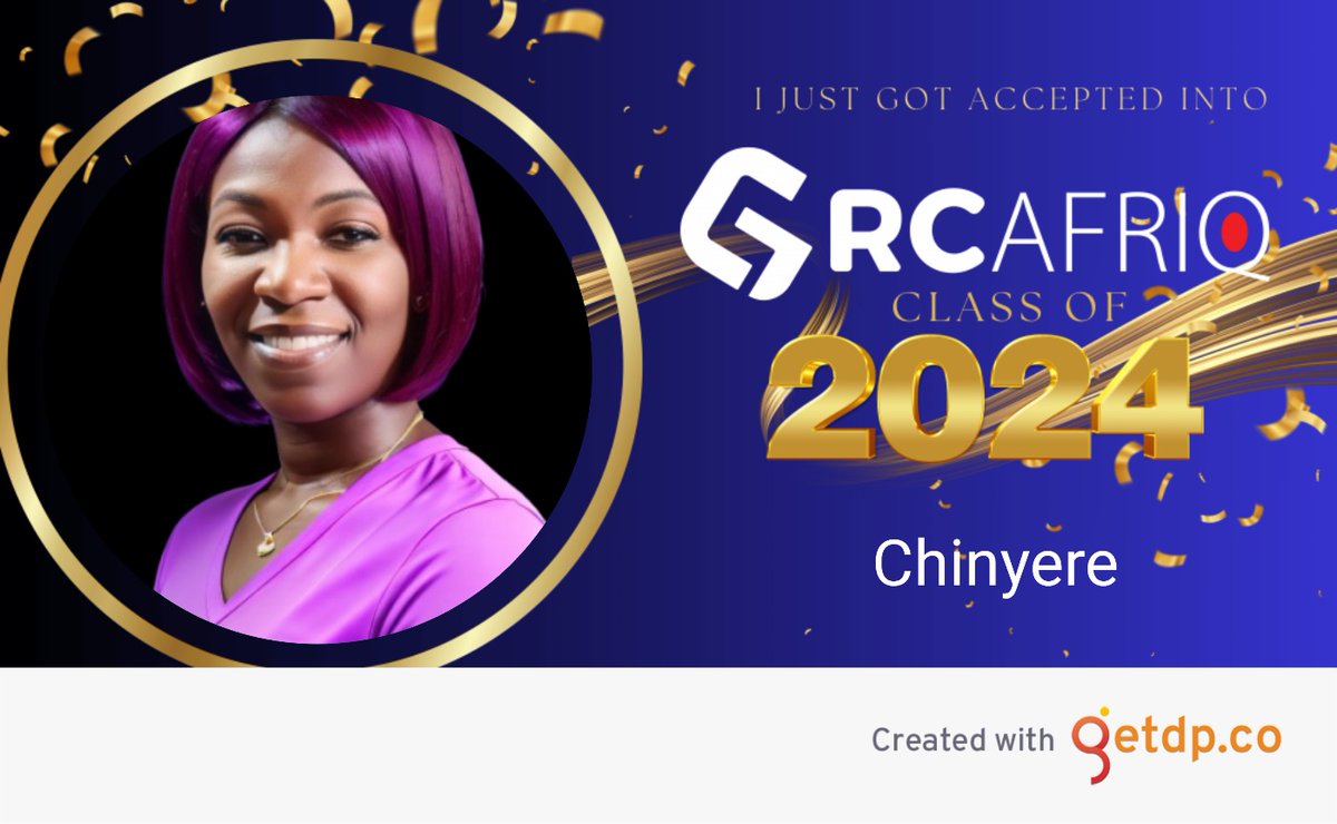 ChinyereEluwa's tweet photo. I am so excited to have been accepted into the GRCAfriq internship program. 🙌 💃💃
I want to thank GRCAfriq for this opportunity. With this opportunity, I will gain hands-on experience and learn from industry experts.
#GRCAFRIQClassof2024 #GRCAfriq https://t.co/0gXO8BdqYY