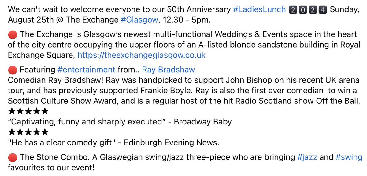 Book your space/table today‼️❤️ <a href="/comedyray/">Ray Bradshaw</a> #thestonecombo <a href="/VarietyGB/">Variety, the Children’s Charity</a> ⬇️🏴󠁧󠁢󠁳󠁣󠁴󠁿🤗 #theexchangeglasgow 

shop.variety.org.uk/products/varie…