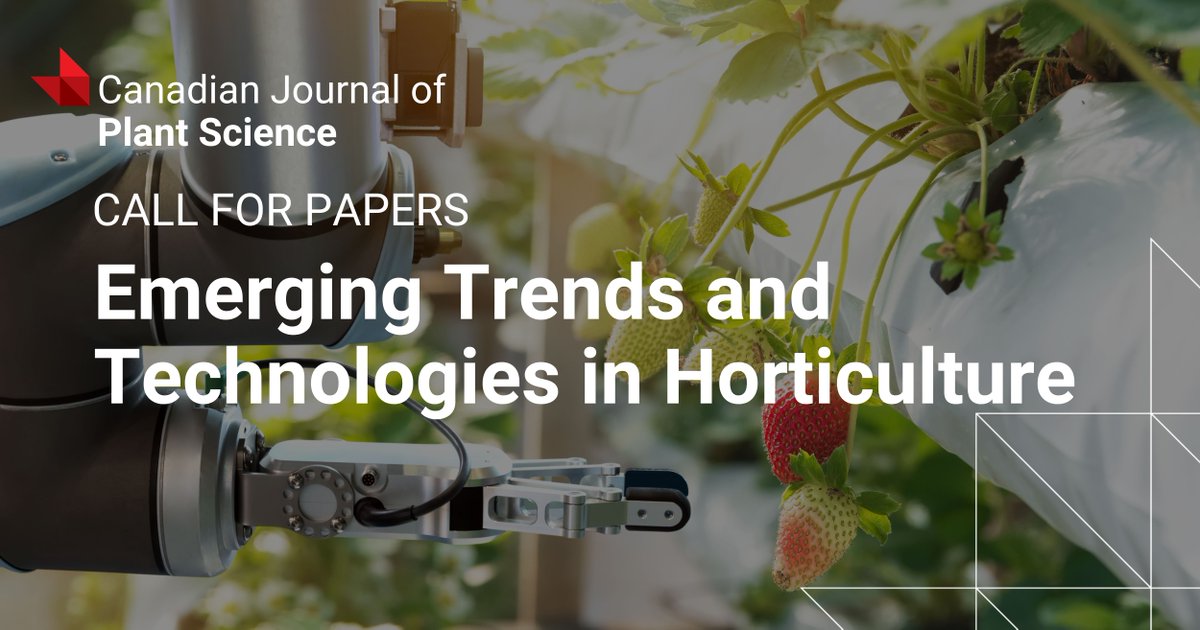cdnsciencepub's tweet photo. 📢 Contribute to the cutting-edge of #horticulture! @CanJPlantSci seeks submissions on emerging trends and technologies. Learn more: https://t.co/svmUEbTu4f @melkalischuk @AgronomyCanada @CanadianHortSci https://t.co/m3bUolF8xx