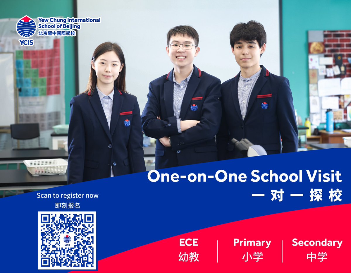 YCISBJ's tweet photo. Come experience all YCIS Beijing has to offer. We offer a truly global education to children aged 2-18 and are recognised as a top international school. Want more information? Come meet our Admissions Team!
#ycis #ycisbeijing #internationalschool #globaleducation #meetus https://t.co/10tPAqqh5F