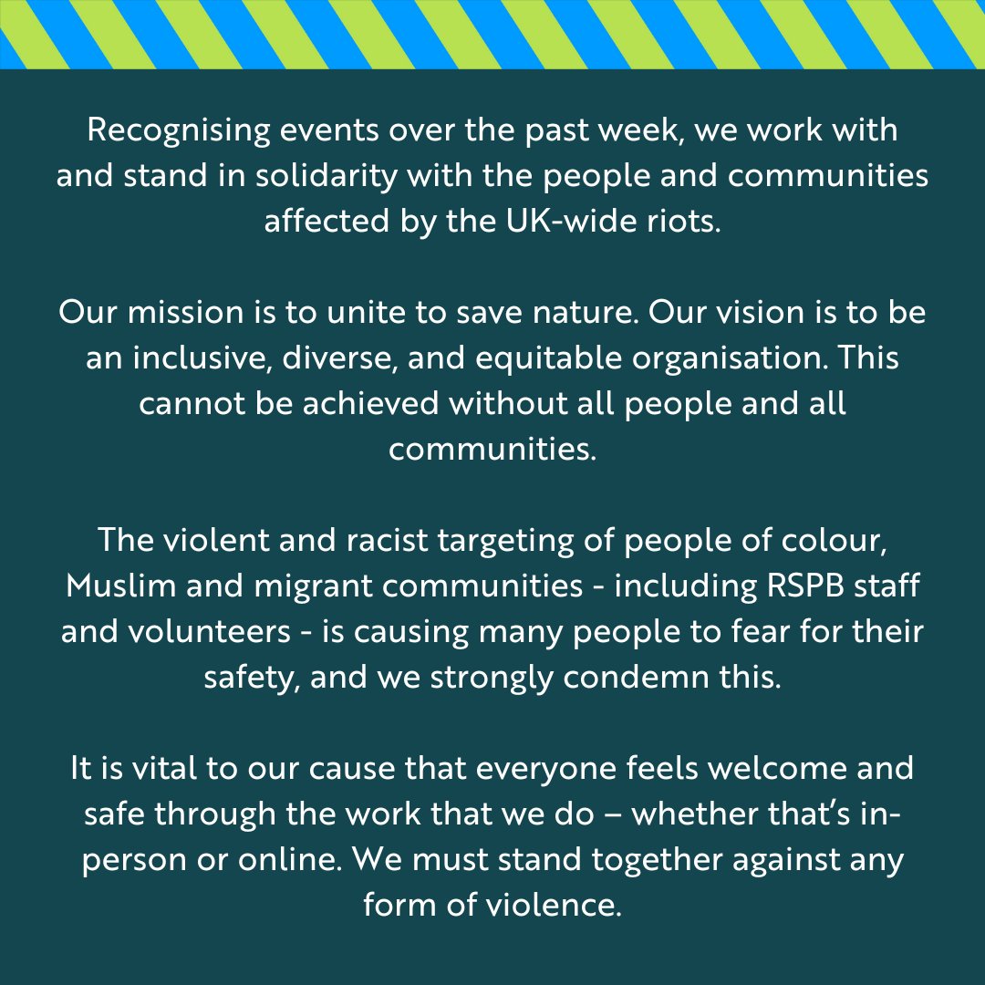 We stand in solidarity with the people and communities affected by the UK-wide riots.