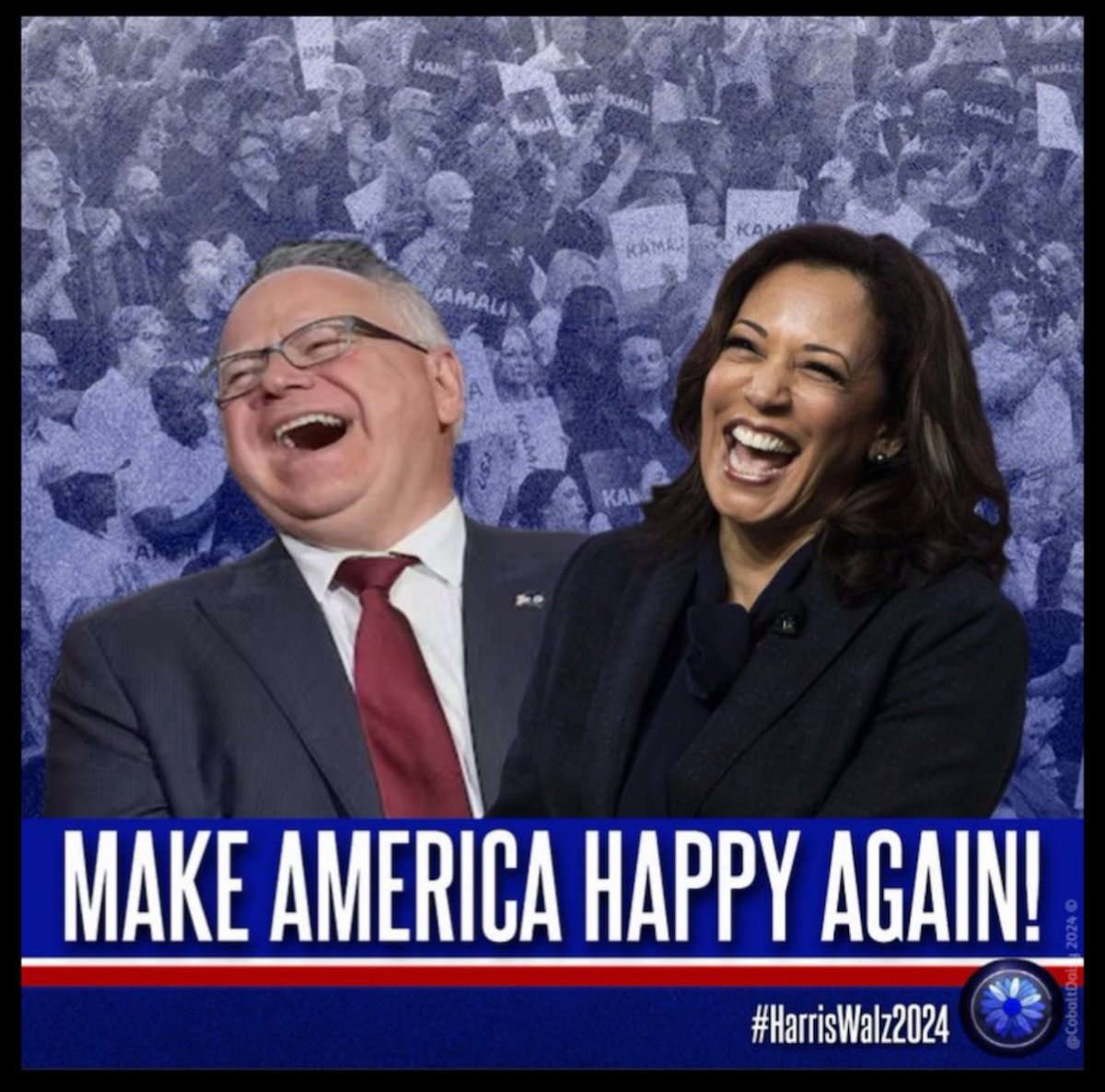 kangaroos991's tweet photo. LOVE this! It's joyful and uplifting, and makes you feel happy! Such a contrast to the morose negative politics of 'hate and division' from the other side!

Drop a 💙 for the #HarrisWalz team who are on their way to the White House! 💙

#WeAreNotGoingBack #HarrisWalz2024 https://t.co/wzeS51xS5z