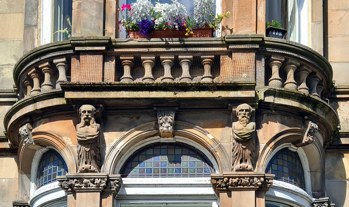 is_glasgow's tweet photo. Sculpted corbels on a bay window of a French Renaissance style tenement on Queen's Drive in Glasgow. These figures are of Hugh Wilson (on the left) who built it, and William Whyte (on the right), who designed it.
Cont./
#glasgow #architecture #sculpture #queensdrive https://t.co/6aIZ6ER4jl