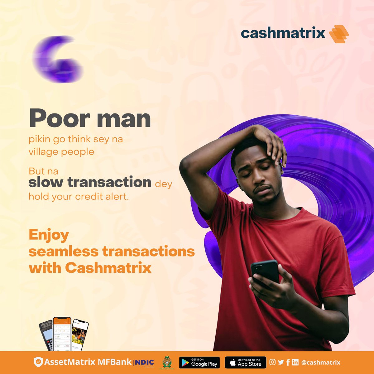 CashmatrixA's tweet photo. Don’t blame your village people anymore! With Cashmatrix, your credit alert comes faster than a Usain bolt.

Enjoy seamless transactions on Cashmatrix today
#Cashmatrix #Finances #financialfreedom https://t.co/n6dgCVozfT