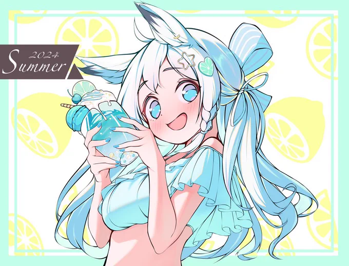 フブちゃんとパフェ #絵フブキ