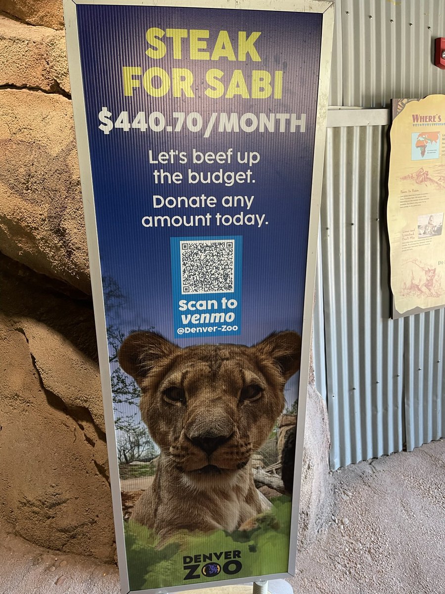 bor_suma_ora's tweet image. #デンバー動物園 #denverzoo

アメリカのコロラド州にある大きな動物園。
あちこちに、寄付を募る看板が置かれていた。

飼育動物の動物福祉や、野生動物の保全の為の資金を得るには、これくらいやってもいいと思う。ナイス👍。
