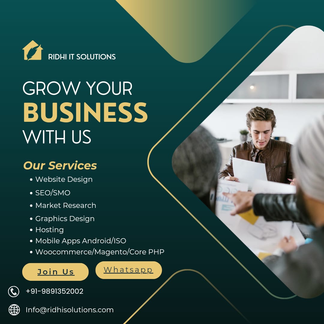 RidhiSolutions's tweet photo. https://t.co/xaEZJmxhMf
RidhiSolutions is a web &amp; Software develpment company that specialises and providing outstanding value for money.
Grow Your bussiness with Ridhisolutions.
.........Contact Now https://t.co/Uxru1uMYHz