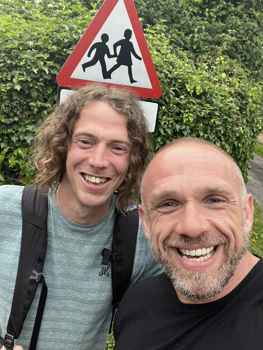 Adamhalsey's tweet photo. Walking down a random road in Wales 🏴 and you cross paths with one of the OG developers on @fu3eOfficial Dom! #wales #scrumcoach #hub #agile #code https://t.co/rPsE3RSA4r