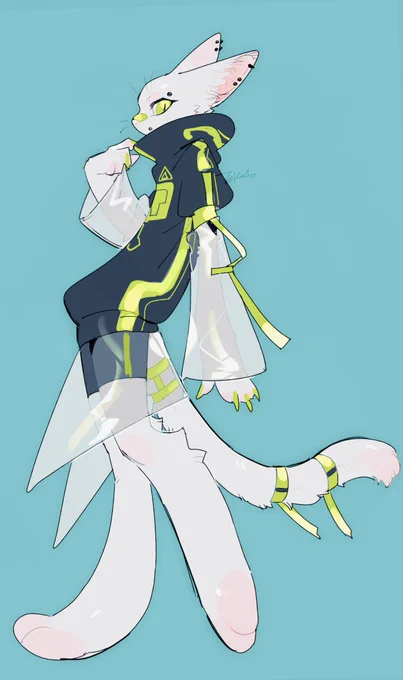 世界猫の日らしいから偶に描くうちの猫OC 