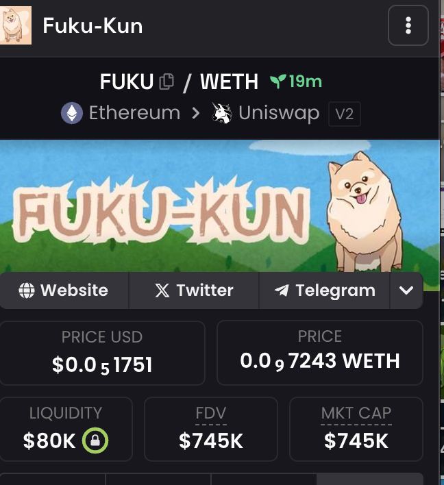 FUKUKUN_eth's tweet photo. $FUKU 

 $FUKU says hii. https://t.co/Vn60f7a4Br