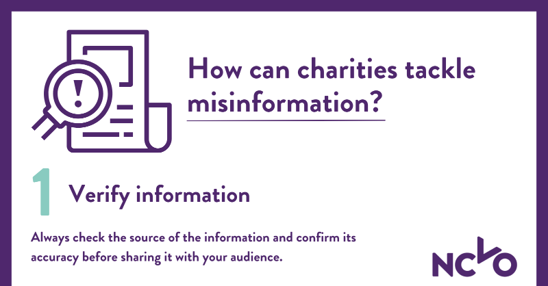 NCVO's tweet photo. As charities, we rely on public trust and accurate information to carry out our work effectively.

Stay ahead of misinformation and protect your charity's reputation. Read our latest blog for essential insights and tools: https://t.co/CvTGg2651v