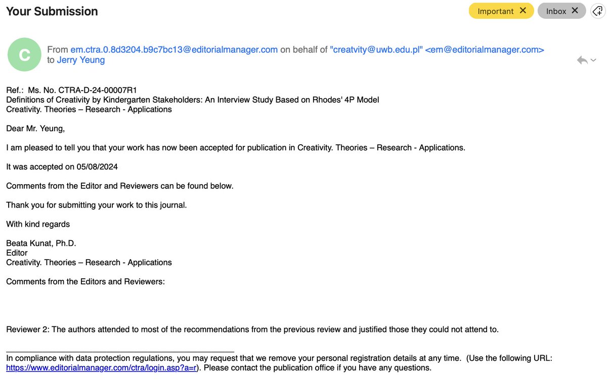jerry_yeung_'s tweet image. I woke up this morning with this exciting email🔥
The final paper for my PhD portfolio is accepted by the journal.

#eduhk #ECE #research #PhD #publication