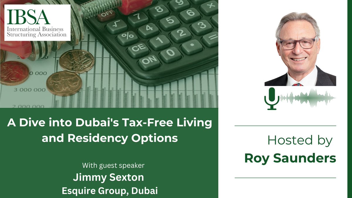 🎙Podcast t.ly/k1TG5 Jimmy Sexton explores why Dubai is a haven for the wealthy with no personal income tax, low or no corporate income tax, and easy pathways to residency through employment or investment.