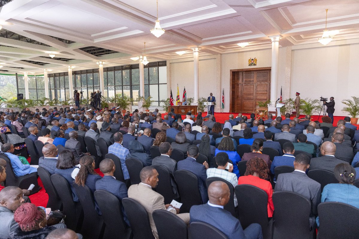 I joined H.E. President <a href="/WilliamsRuto/">William Samoei Ruto, PhD</a>, Deputy President <a href="/rigathi/">Rigathi Gachagua</a>, and other esteemed leaders at the swearing-in ceremony of the new Cabinet Secretaries at State House, Nairobi.

I extend my congratulations to my new colleagues and warmly welcome them aboard. Together, we will