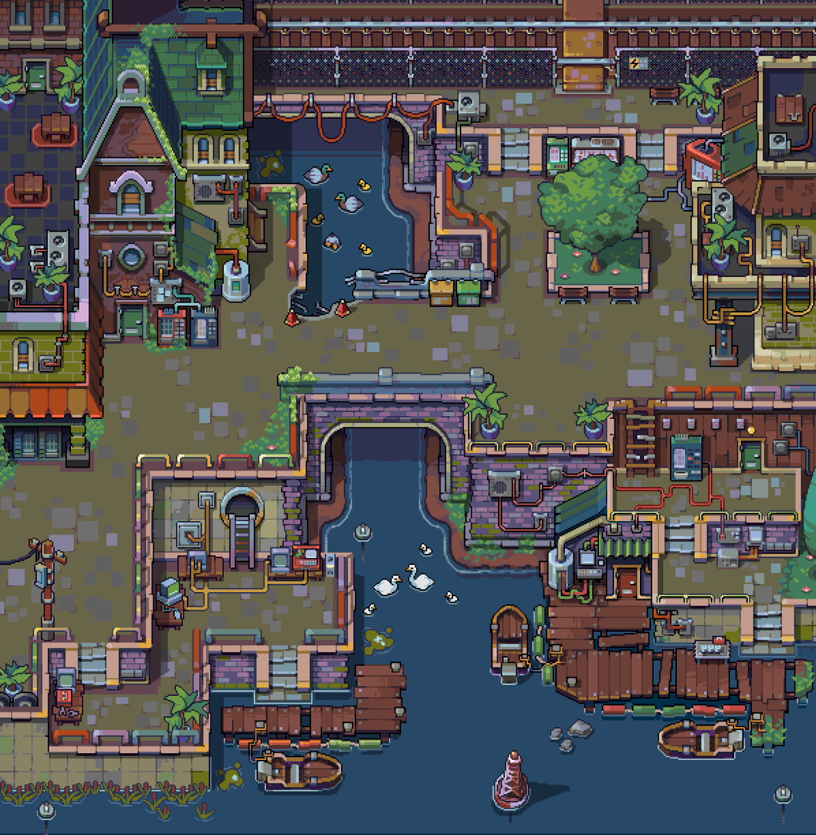 Hey hey, the artwork here is how I spent my last week. 

Hope y'all like it 😊

#pixelart #gamedev #eastward