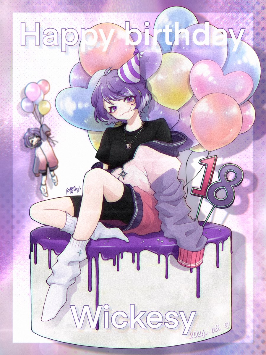 fridaysugar_'s tweet photo. うぃっけしーさんお誕生日おめでとうございます🎂✨️喉大丈夫かな(  ´ω`  )
18歳！成人…！！👏
更なるご活躍を楽しみにしてます〜໒꒱. ﾟ
#はぴばうぃけ氏2024
#うぃっけsee https://t.co/Q3hw6m6iU8