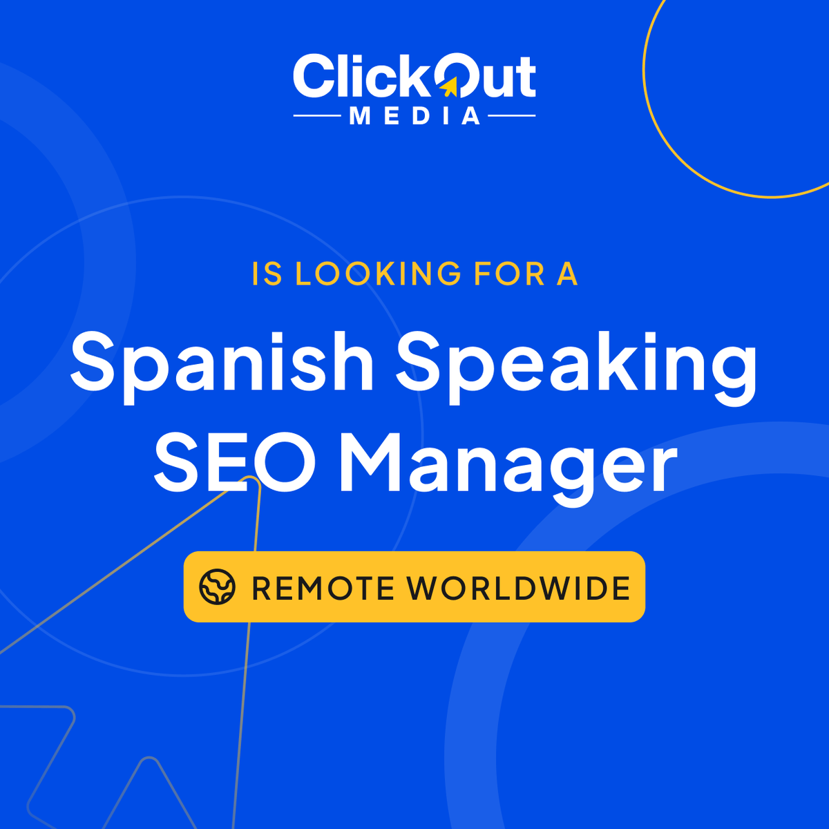 ClickOutMedia's tweet photo. 🖱️ We are expanding here at ClickOutMedia!
The Spanish-speaking SEO Manager will work closely with editors and the Head of SEO and will be responsible for on-page optimization.
You can find our full job listing here ➡️ https://t.co/Rxj5oK6Omt
#Clickoutmedia #spanishseo https://t.co/0ajlOlrwly