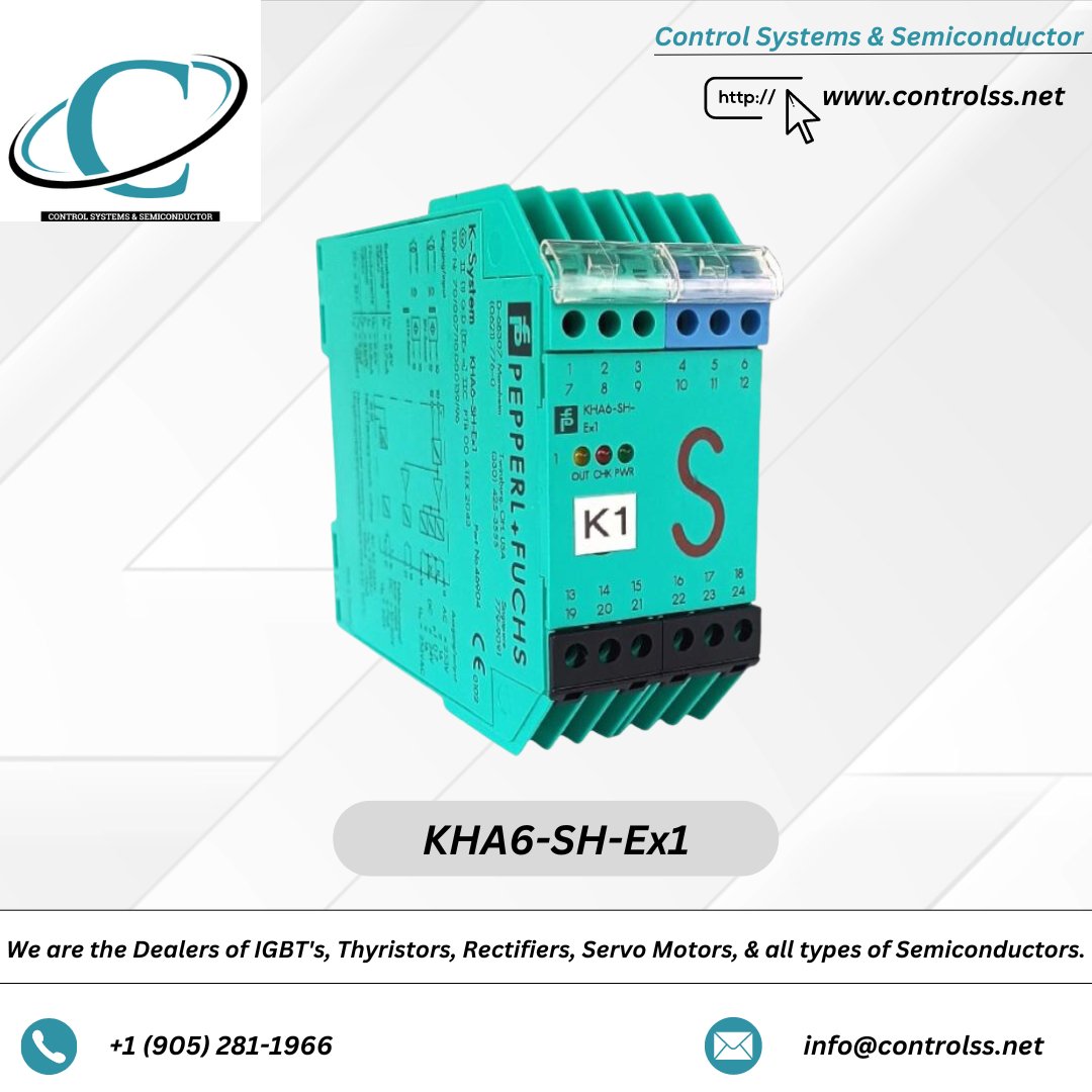 controlss_net's tweet photo. Product - KHA6-SH-Ex1
Description - Pepperl+Fuchs KHA6-SH-Ex1, K-Systems Switch Amplifier.
Buying Link - https://t.co/J6KSRDeBUR
#controlsystemsandsemiconductor #controlss #KHA6-SH-Ex1 #Pepperl+Fuchs #switch #switches #amplifier #powerdevices #electroniccomponents https://t.co/tQIUjjZDaL